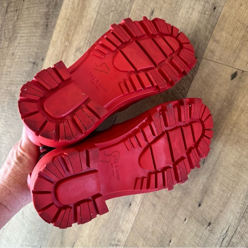 Rag & Bone Shiloh Rainboots in Fire Red - Picture 10 of 14